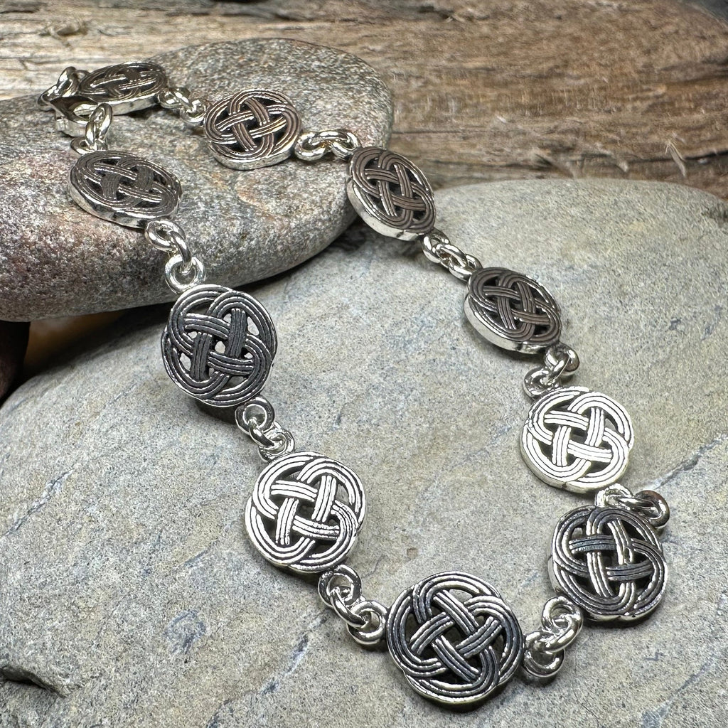 Irish Celtic Love Knot Bracelet in Sterling Silver | Link Bracelet | Wiccan Center
