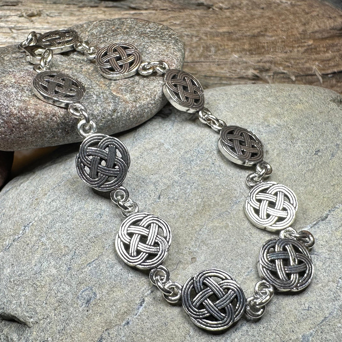 Irish Celtic Love Knot Bracelet in Sterling Silver | Link Bracelet | Wiccan Center