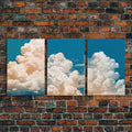 Cloud Wall Art Triptych 3 Piece Set Blue Wall Art Abstract Art Print Minimalist Wall Art Indigo Art Maximalist Deco Sky Wall Art Sky Print | | Wiccan Center