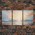 Beach Wall Art, Seascape Print, Sunset Wall Art, Canvas Print, Wall Art, 3 Piece Wall Art, Beach House Wall Decor, Home Office Art, RV Decor | | Wiccan Center