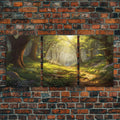 Forest Print, Trees Art, Landscape Wall Art, Canvas Print, Wall Art, 3 Piece Wall Art, Nature Prints, Botanical Wall Art, Family Home Decor | | Wiccan Center