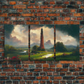 The Dark Tower, 3 Piece Panoramic Art, High Fantasy Concept Art, 3 Piece Wall Art, Ready To Hang Canvas Print | | Wiccan Center