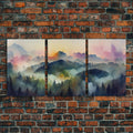 Dramatic Watercolor Sunset Landscape Abstract, Landscape Art, 3 Piece Canvas Decor, 3 Piece Wall Art, Ready To Hang Canvas Prints | | Wiccan Center