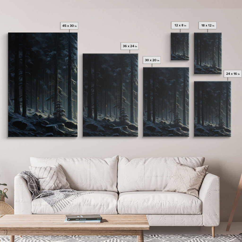 3 Piece Framed Canvas Print Wall Art Set of 3 Emerald Green Mountain Forest Lake Landscape Minimalist Modern Art Nature Wall Decor | | Wiccan Center