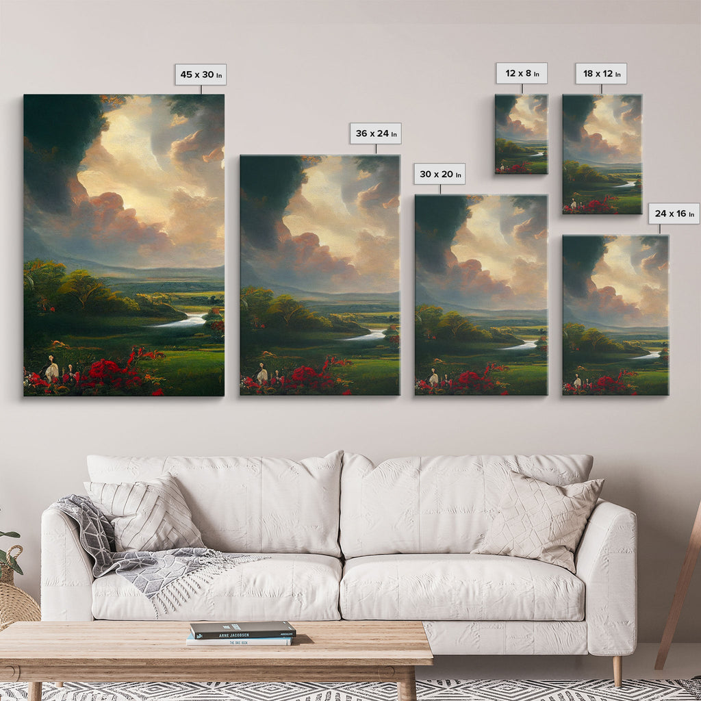 The Dark Tower, 3 Piece Panoramic Art, High Fantasy Concept Art, 3 Piece Wall Art, Ready To Hang Canvas Print | | Wiccan Center
