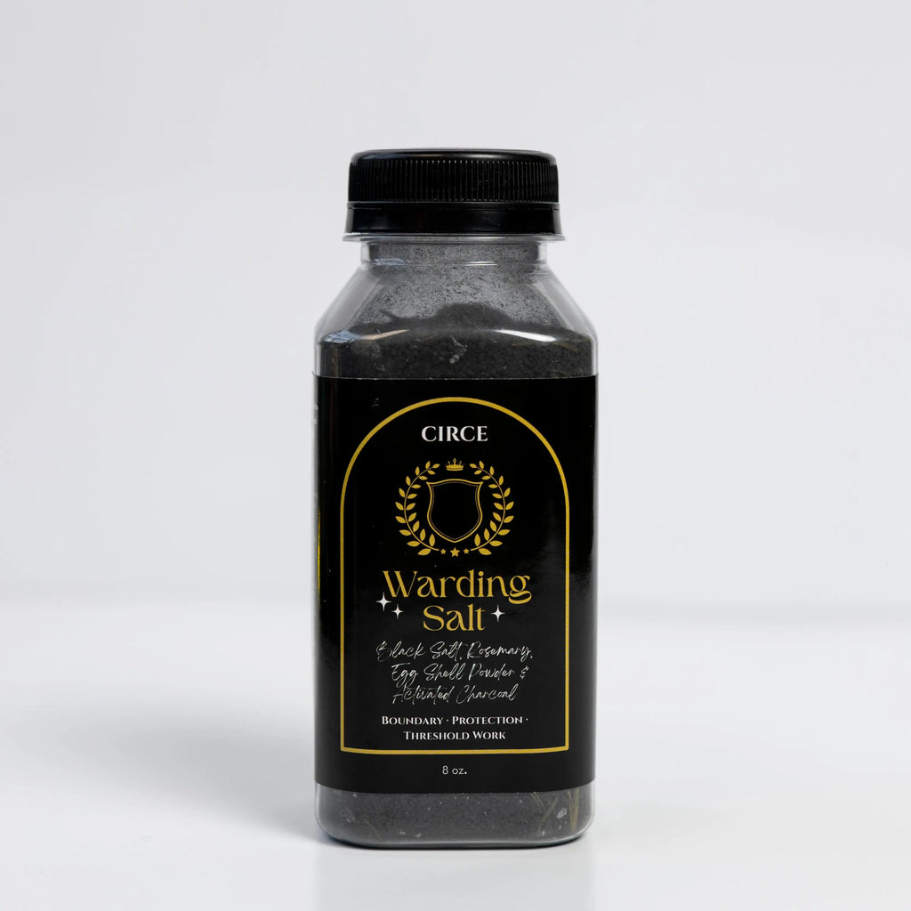 Warding Salt – Ritual Protection Blend with Black Salt, Rosemary & Activated Charcoal (8 oz) | | Wiccan Center