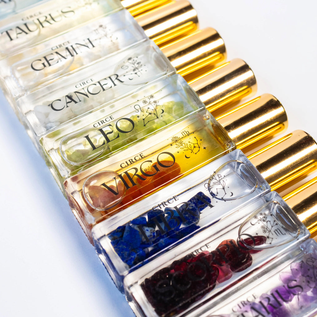Zodiac Perfume Oil Set – 12 Gemstone‑Infused Zodiac Scents | perfume | Wiccan Center