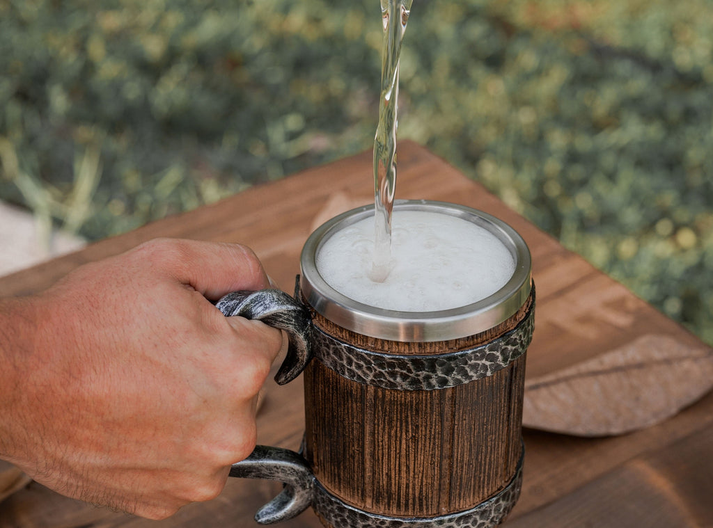 Viking Beer Barrel Tankard – 20 oz Insulated Mug