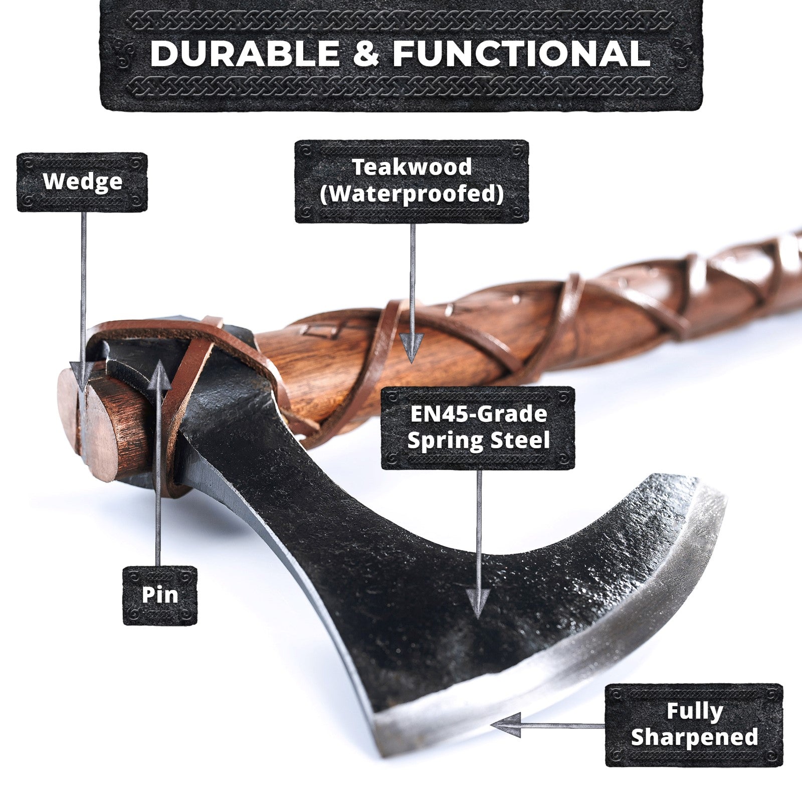 Viking Bearded Axe "Skeggox" – Runic Battle Axe | Armory | Wiccan Center