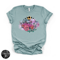Flowering Full Moon Tee | Floral Celestial Graphic T-Shirt