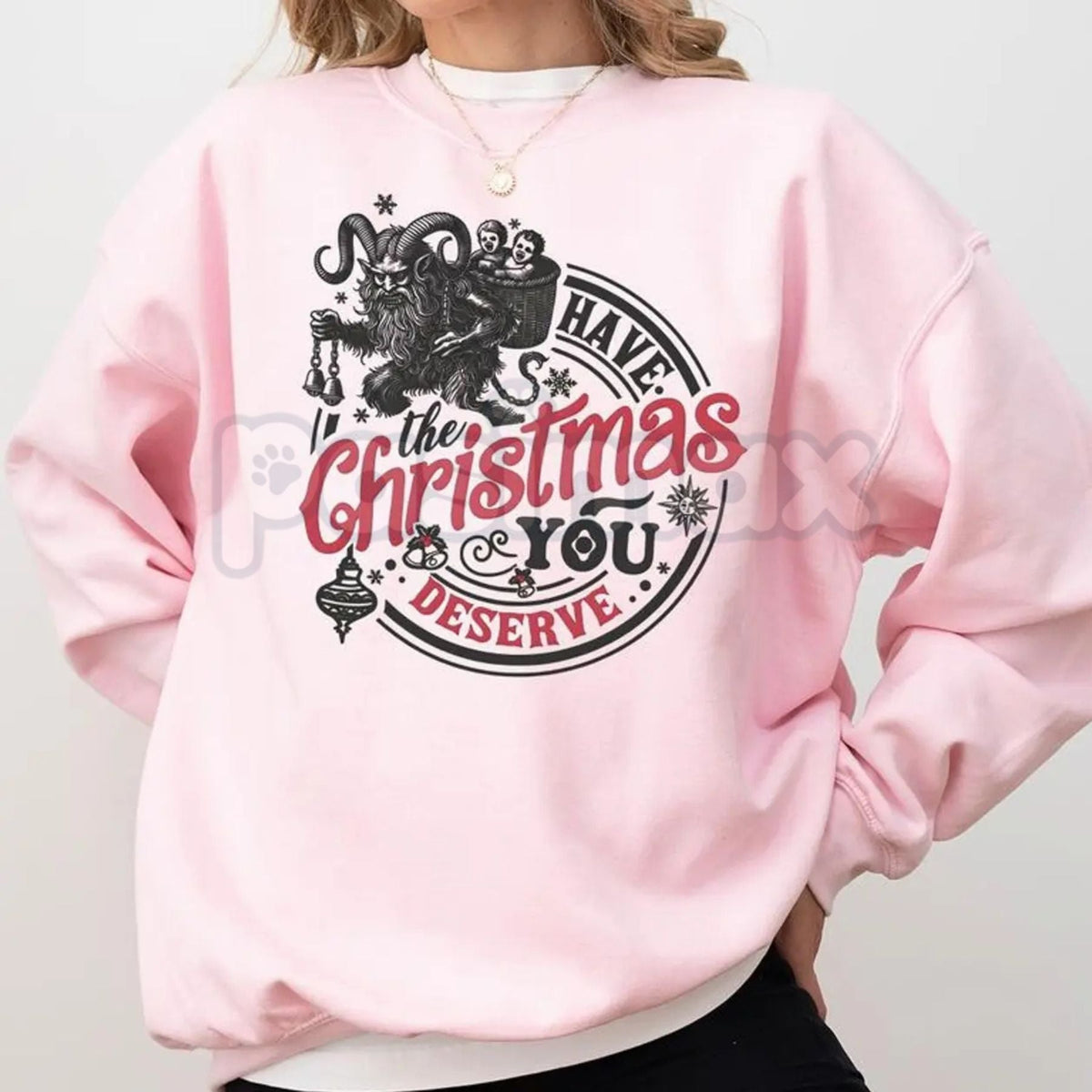 Krampus Christmas Sweatshirt | Sarcastic Funny Krampusnacht Jumper | Spooky Gothic Holiday Crewneck | Alternative Xmas Gift | Sweatshirt | Wiccan Center