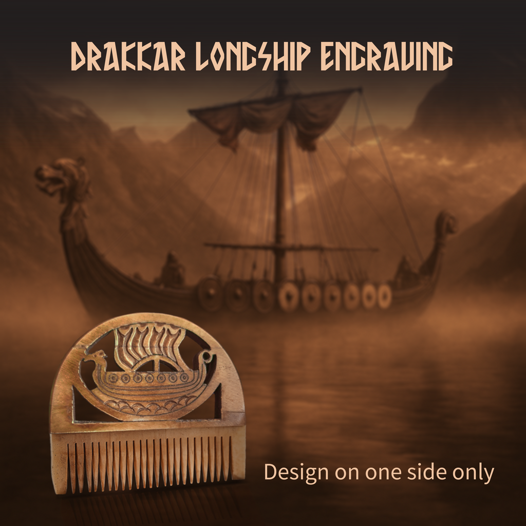 Bone Beard Comb – Viking Drakkar Longship Comb