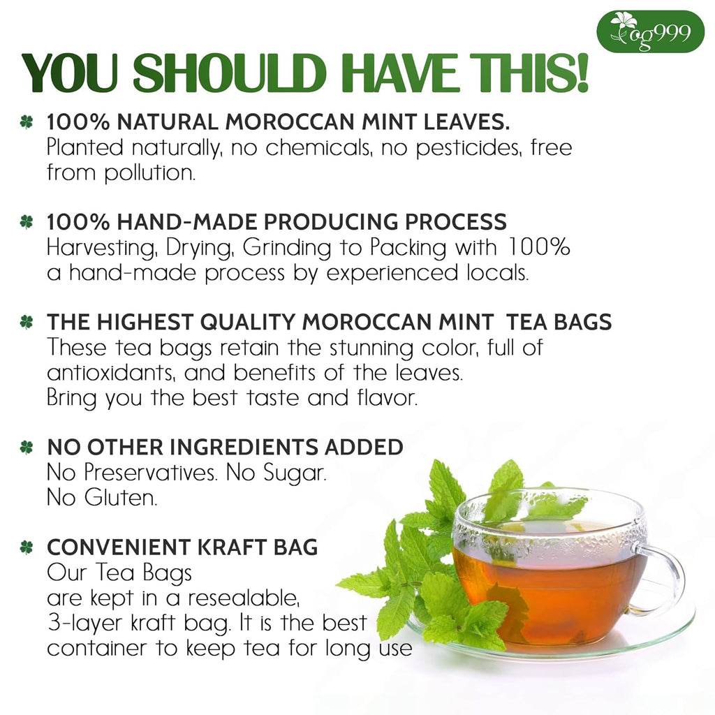 Premium Moroccan Mint Green Tea | Traditional Green Tea with Spearmint – Premium Quality Herbal Blend. | Tea | Wiccan Center