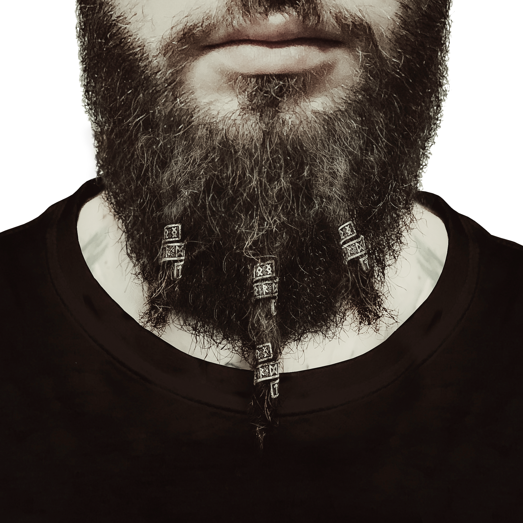 Rune Beard Rings – Elder Futhark Viking Beard Beads (8-Pack)