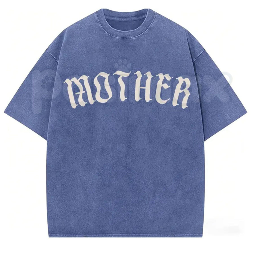 The Matriarch: Mother Gothic Washed Tee – Dark Mystic Graphic Shirt, Vintage Distressed Heavy Cotton Top | T-Shirt | Wiccan Center