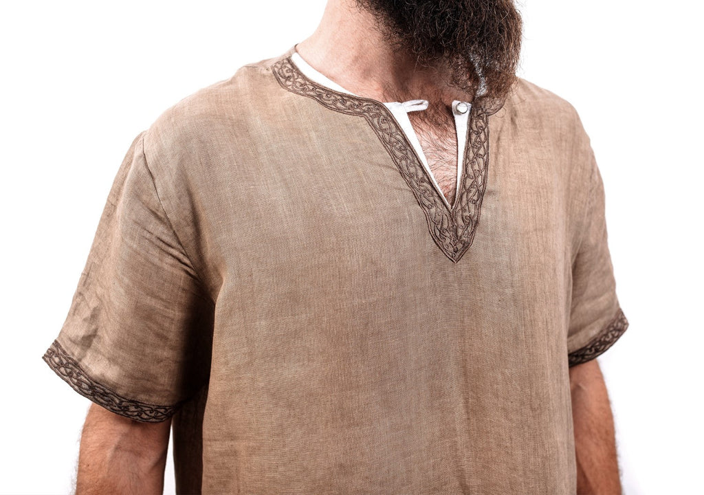 Linen Viking Tunic – Medieval Reenactment Shirt