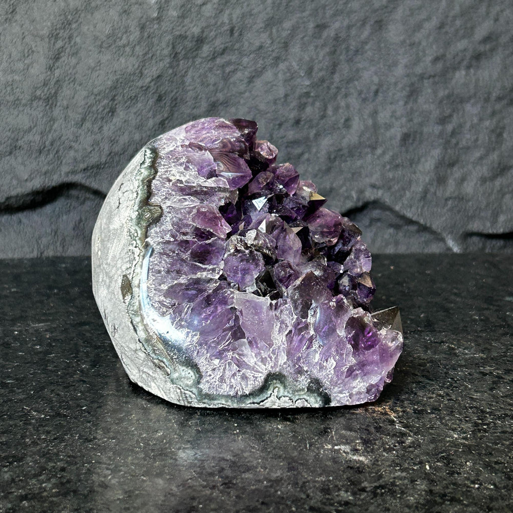 3 Lb Amethyst Cave Geode, 4.5 in tall Huge Crystal Cluster for Collectors | Amethyst Geodes | Wiccan Center