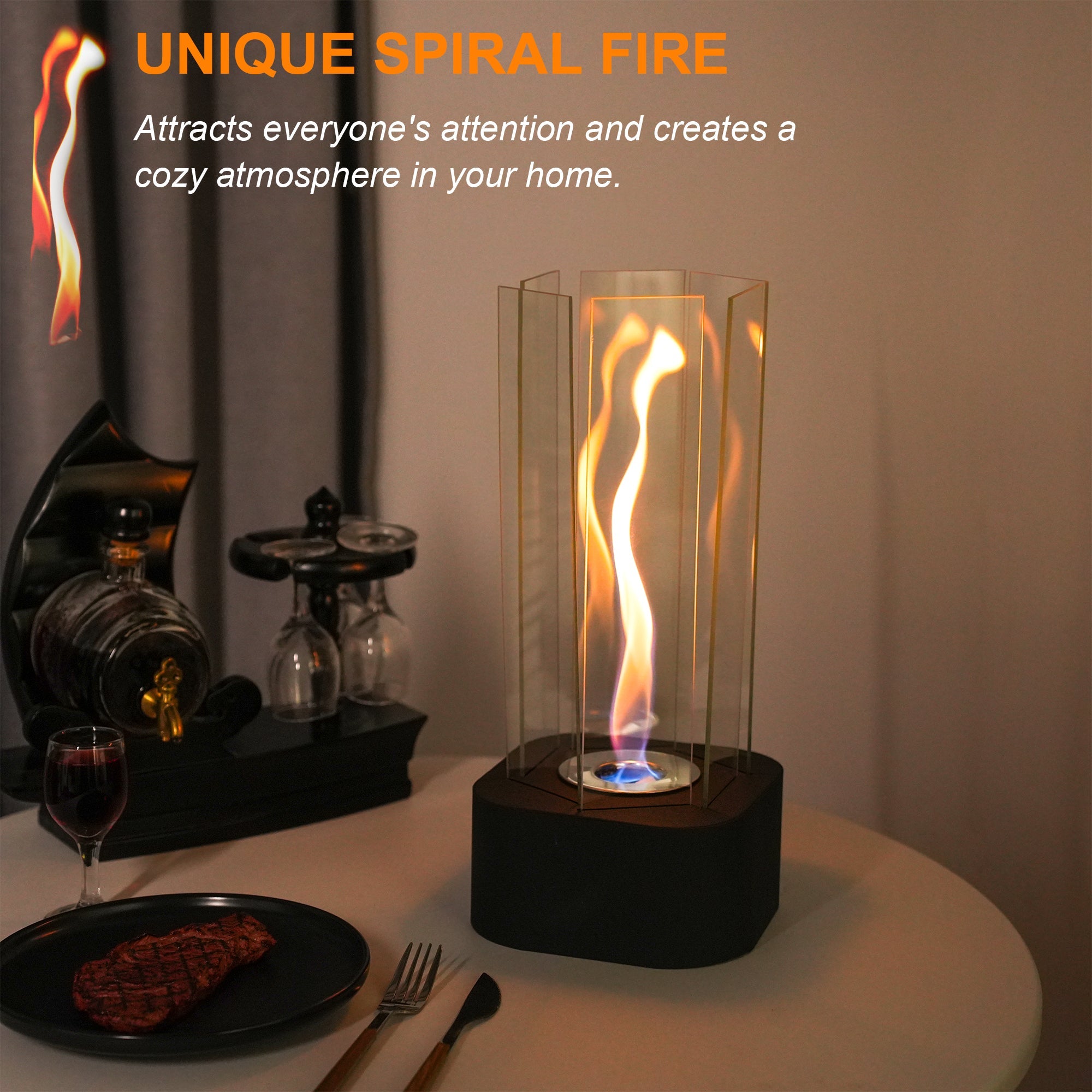 Hexagonal Clean-Burning Fuel Vented-Free Fireplace | | Wiccan Center