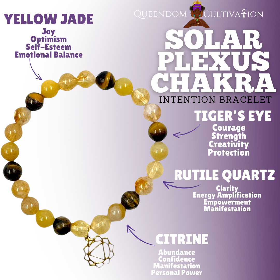Solar Plexus Chakra Stretch Bracelet (8mm) | Beaded Stretch Bracelet | Wiccan Center