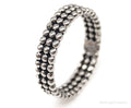 Vintage Triple Beaded Row Style Sterling Silver Band Ring - Size 9 | Jewelry > Rings | Wiccan Center