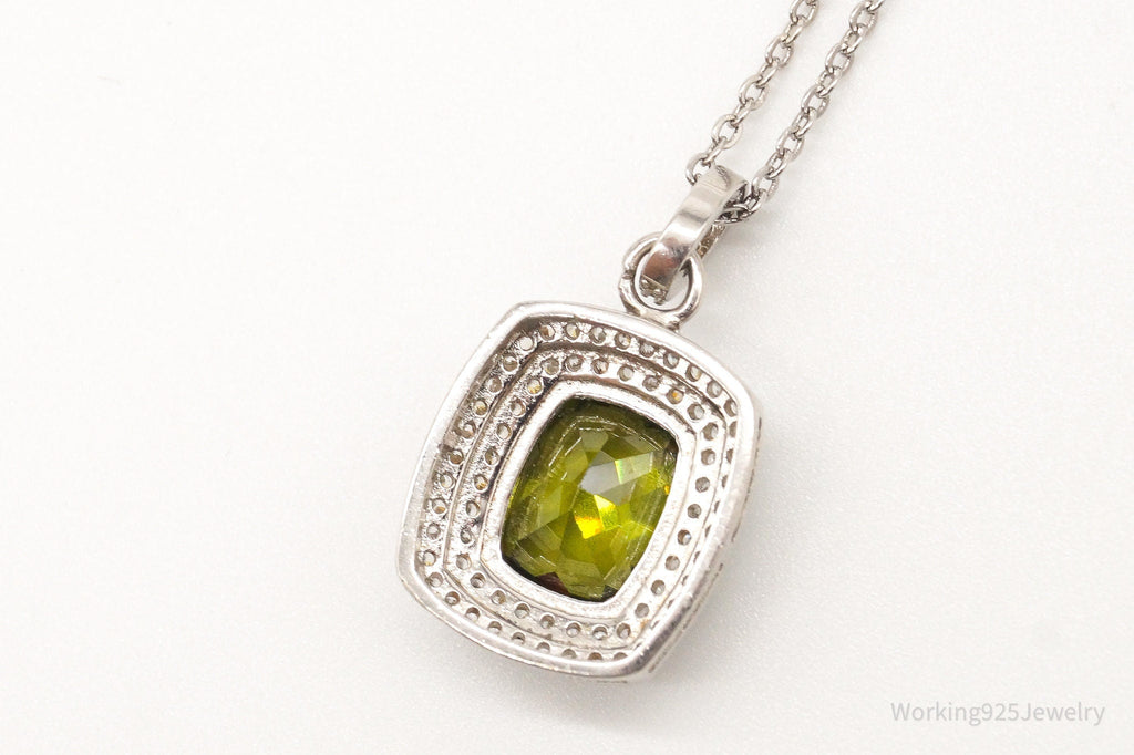 Designer Ryze Peridot Cubic Zirconia Sterling Silver Necklace | Jewelry > Necklaces > Pendants | Wiccan Center