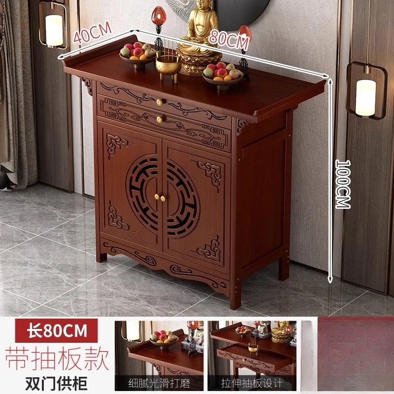 Standing Cabinet Altar – Buddha Table & Home Incense Offering Stand