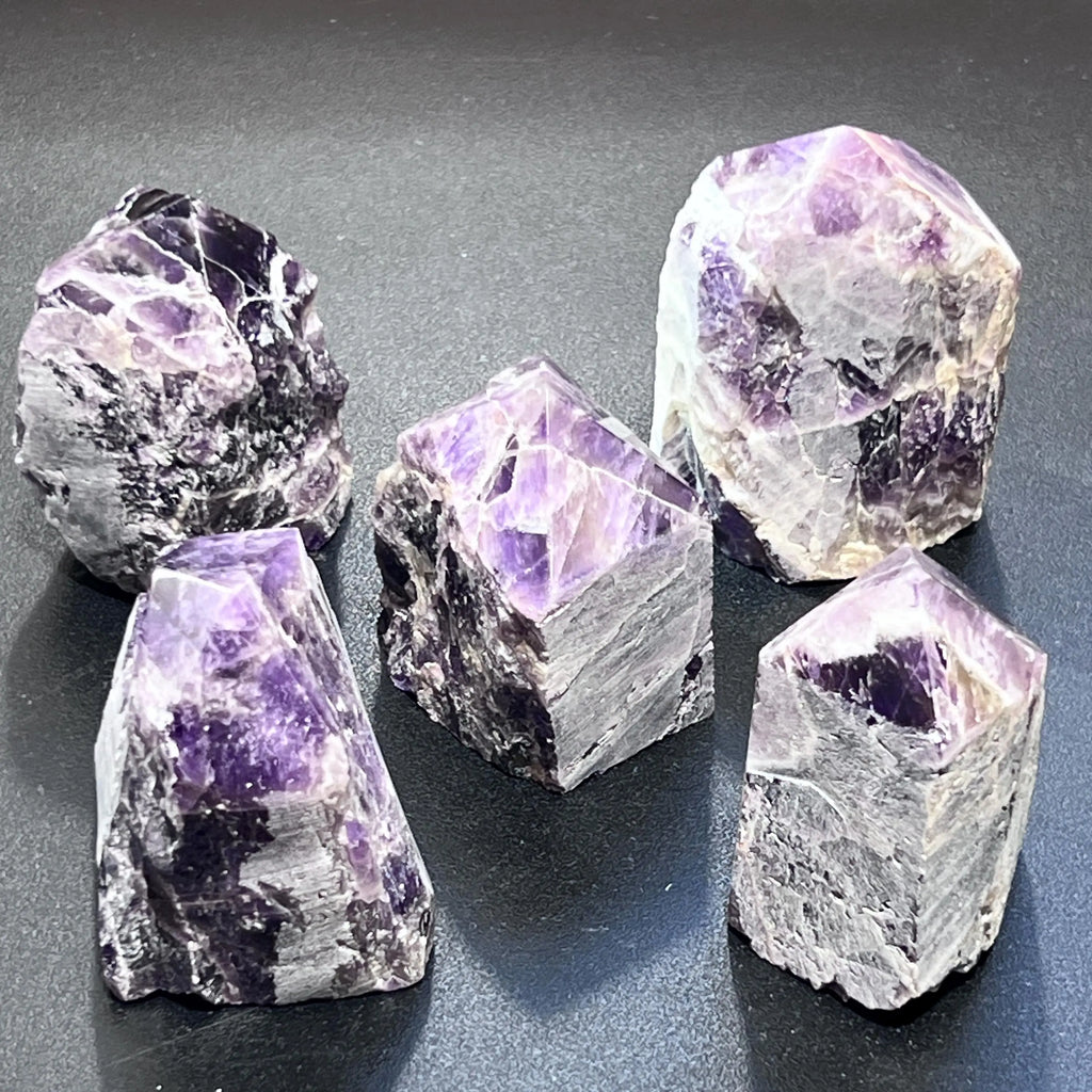 Banded Amethyst Crystal Point Tower Carving Gemstone Home Decor Supply | Home & Living > Home Decor > Home Accents > Rocks & Geodes | Wiccan Center