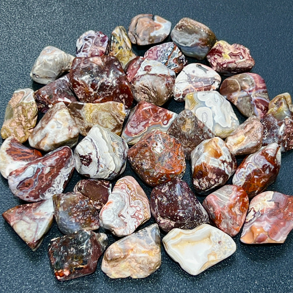Crazy Lace Agate Tumbled (By The Piece Or Pound) Polished Gemstones Wholesale Lot Supply | Home & Living > Home Decor > Home Accents > Rocks & Geodes | Wiccan Center