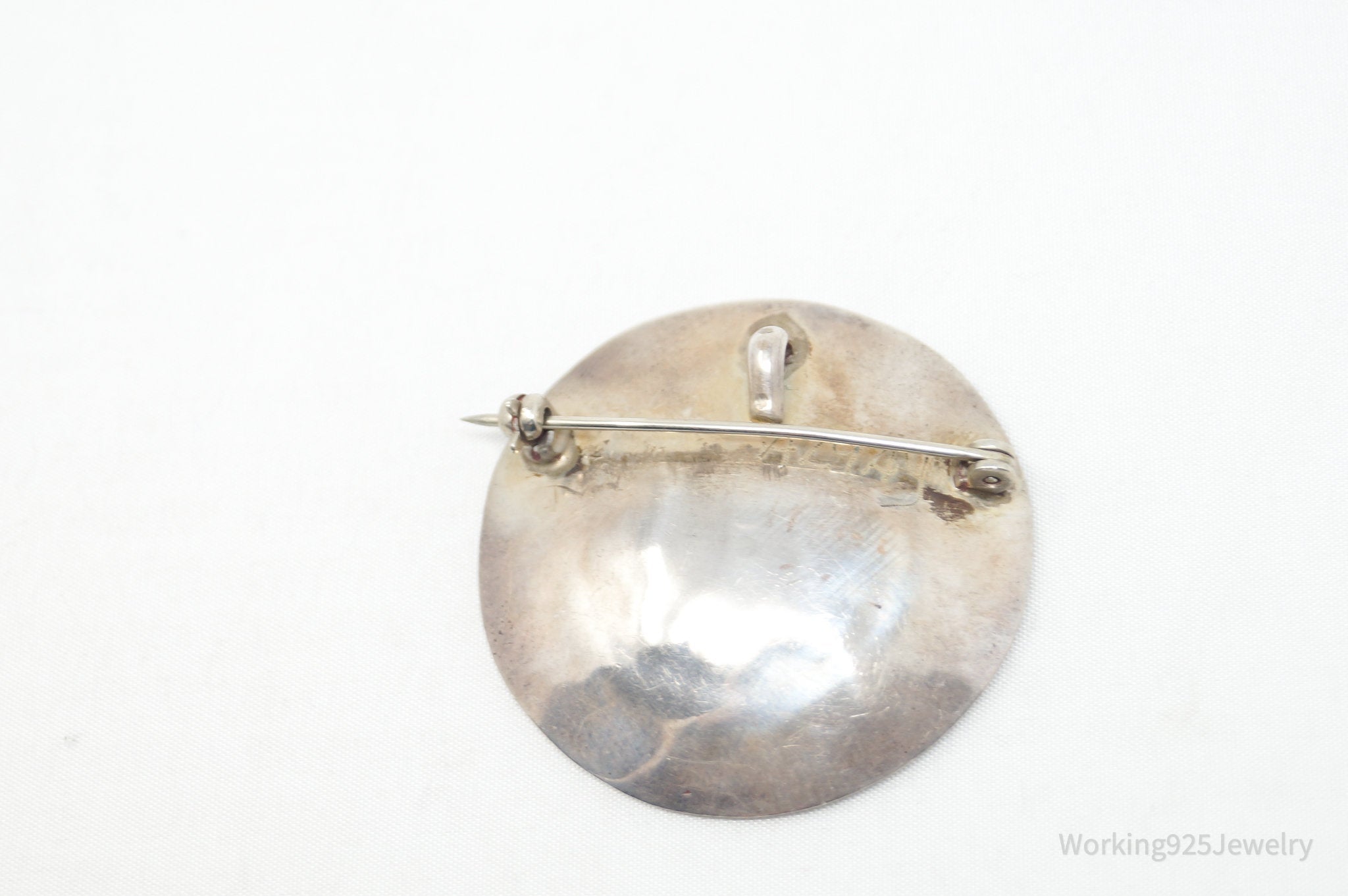 Vintage Native American Azqay Brass Sterling Silver Brooch Pendant | Jewelry > Necklaces > Pendants | Wiccan Center