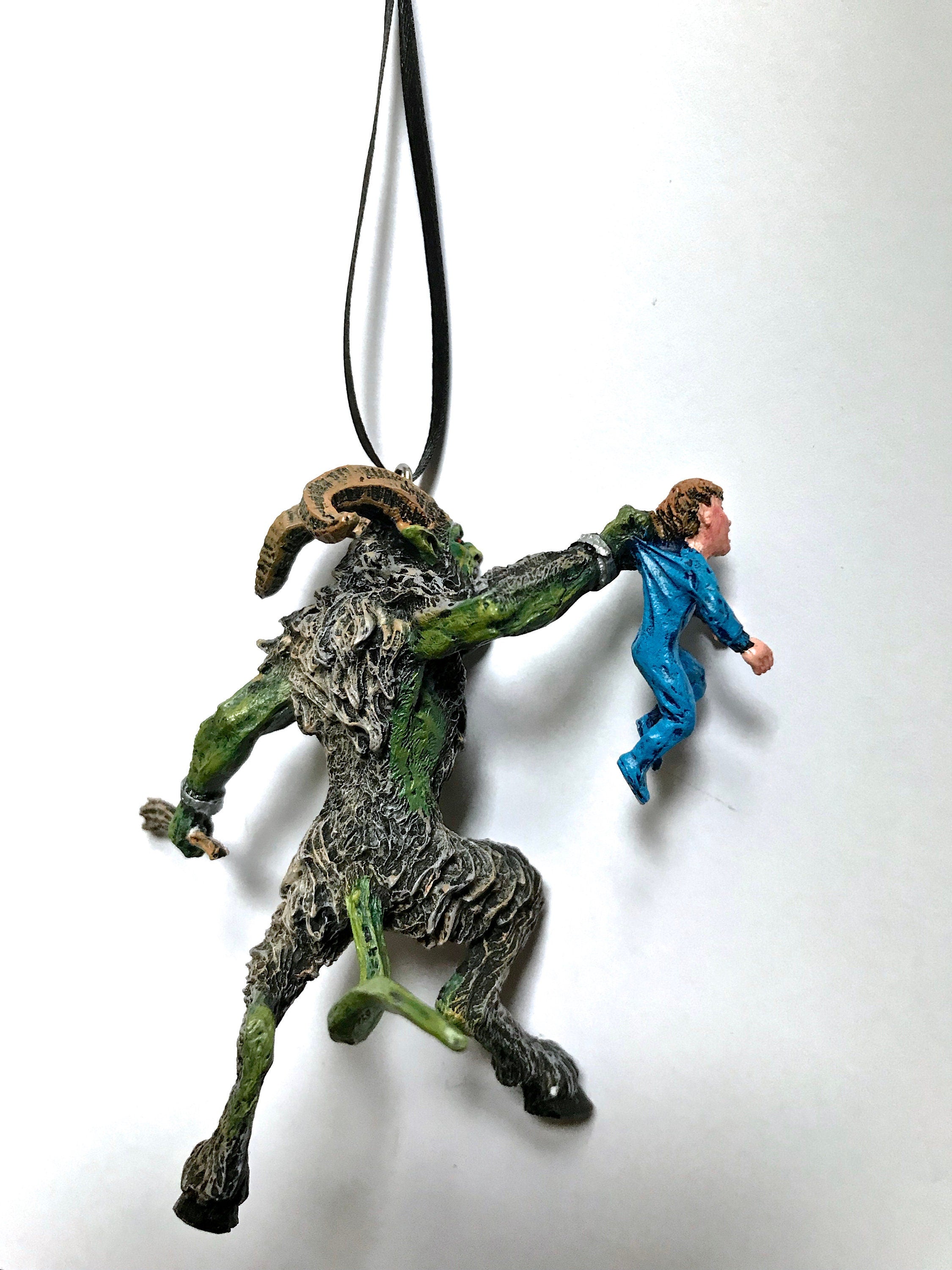 Krampus III Ornament, Full Color Resin Sculpture | Christmas Legend Figurine | Unique Dark Christmas Demon Ornament for Holiday Decor