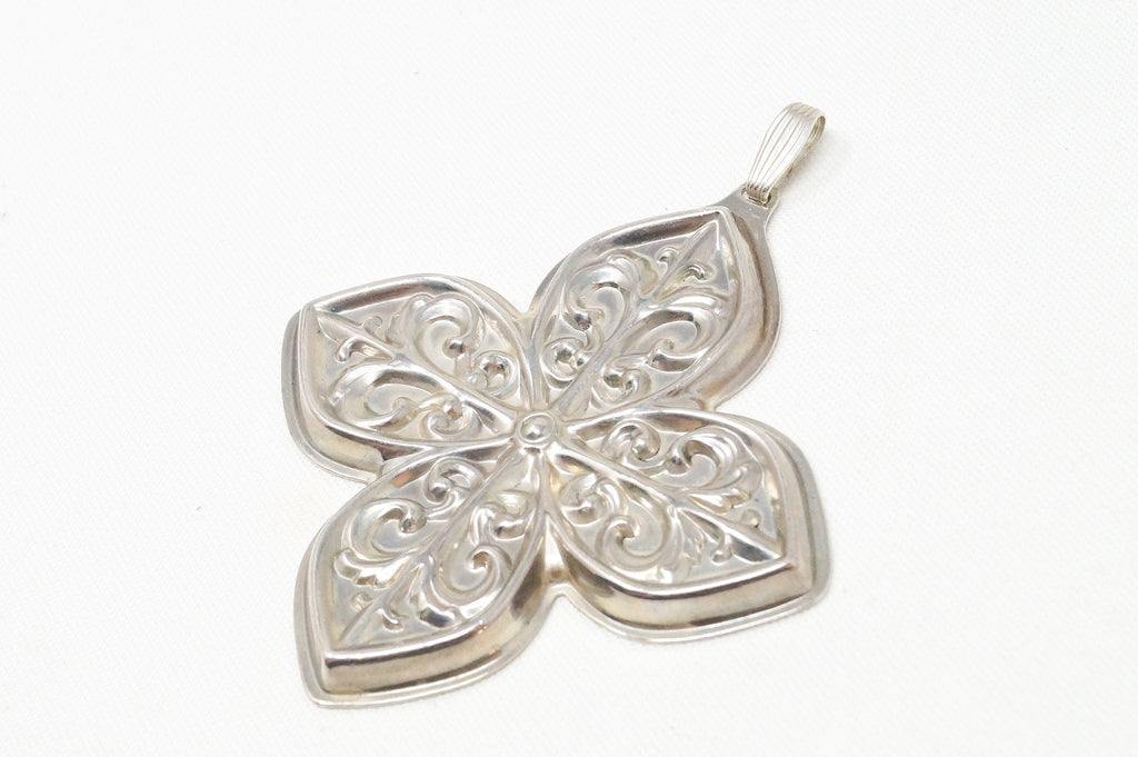 Beautiful Antique Designer Reed & Barton Repousse Sterling Silver Pendant | Jewelry > Necklaces > Pendants | Wiccan Center