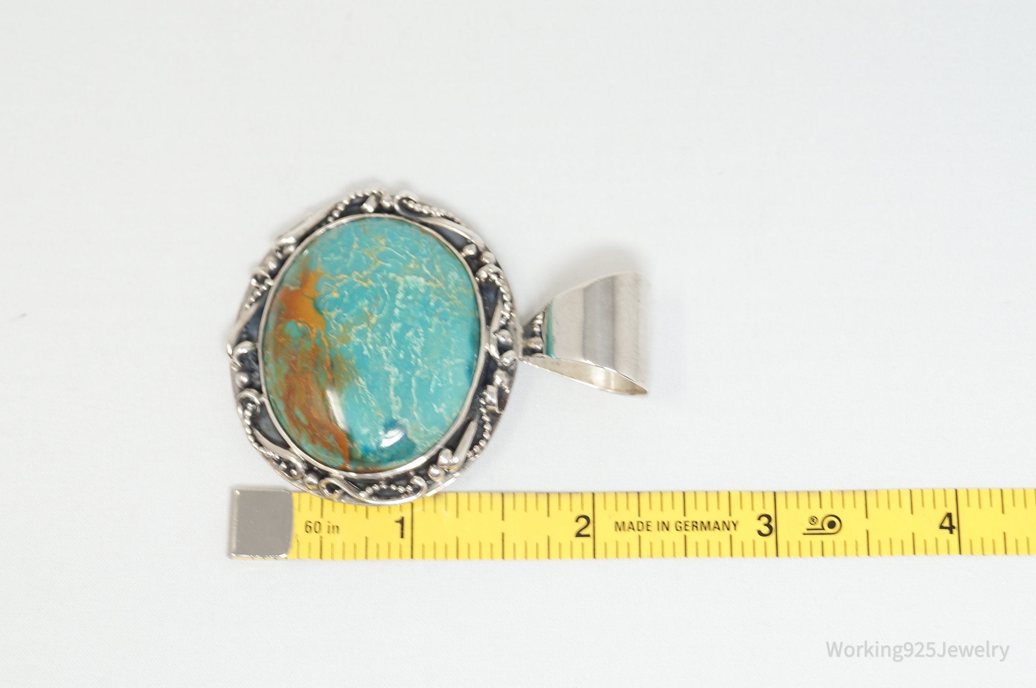 Vtg Designer Desert Rose Trading Co Turquoise Sterling Silver Necklace Pendant | Jewelry > Necklaces > Pendants | Wiccan Center