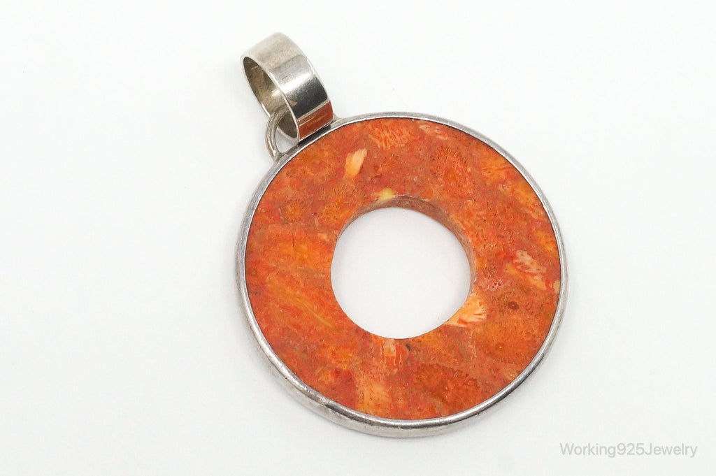Retired Designer Silpada Coral Halo Sterling Silver Pendant | Jewelry > Necklaces > Pendants | Wiccan Center