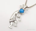 Vintage Handmade Native American Kokopelli Turquoise Sterling Silver Necklace | Jewelry > Necklaces > Pendants | Wiccan Center