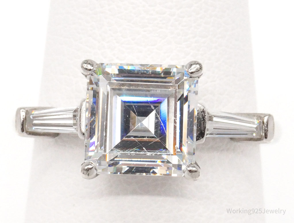 Vintage Cubic Zirconia Sterling Silver Ring - Size 7 | Jewelry > Rings | Wiccan Center