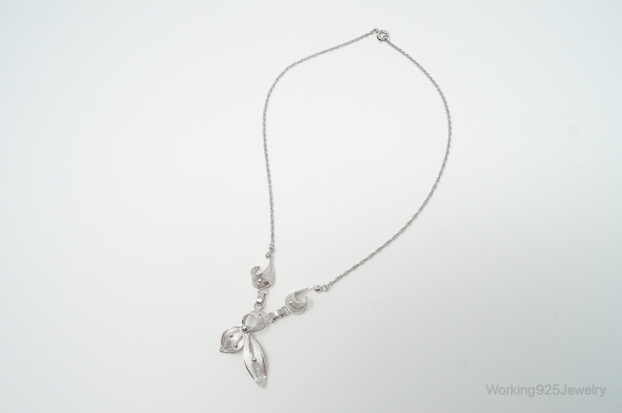 Vintage Joseph Esposito Filigree Sterling Silver Necklace | Jewelry > Necklaces > Pendants | Wiccan Center