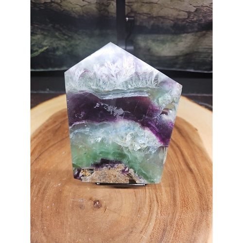 1.15LB Natural fluorite snowflake feather fluorite crystal quartz healing | Mineral Specimens | Wiccan Center