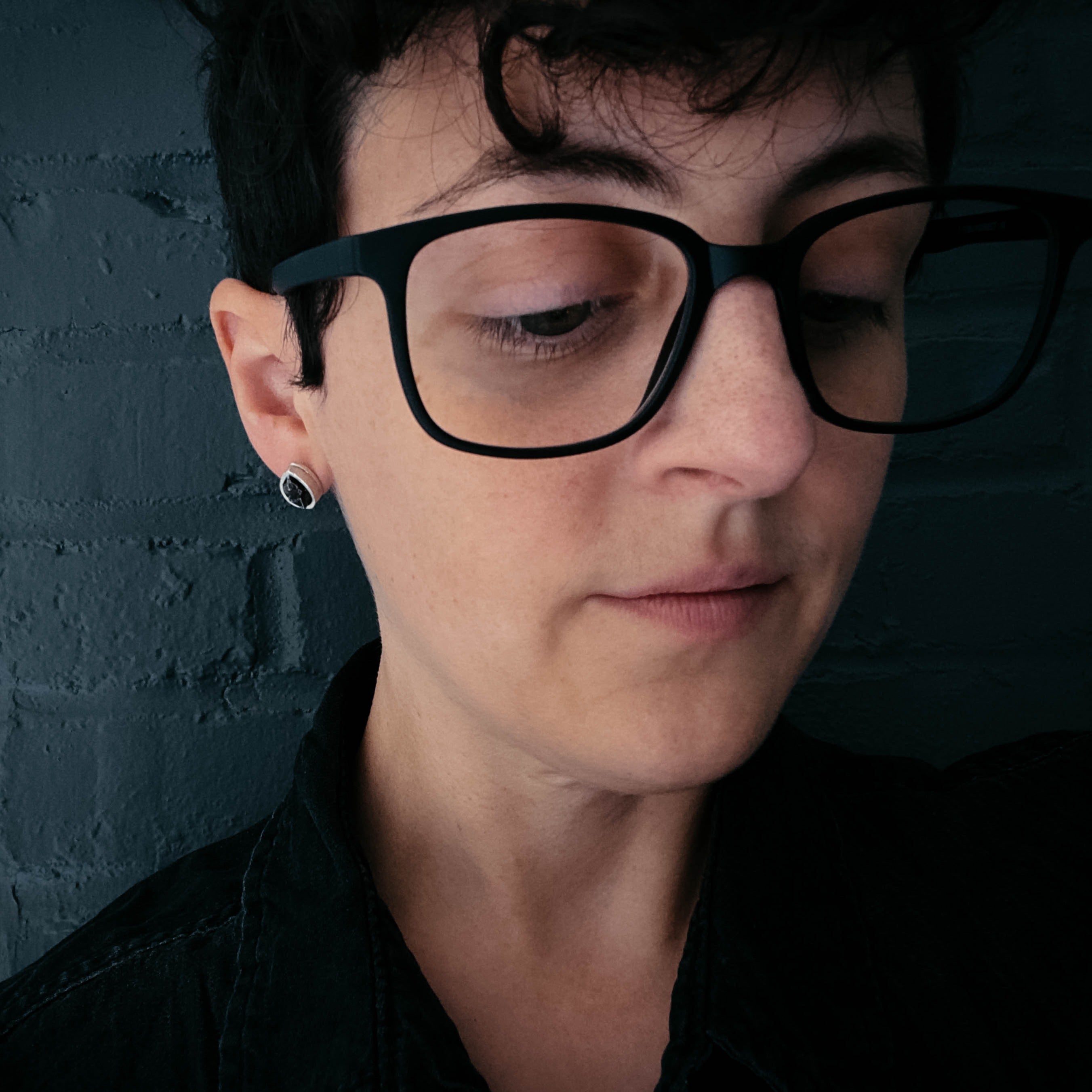 Pear Shaped Teardrop Meteorite Stud Earrings | Earrings | Wiccan Center