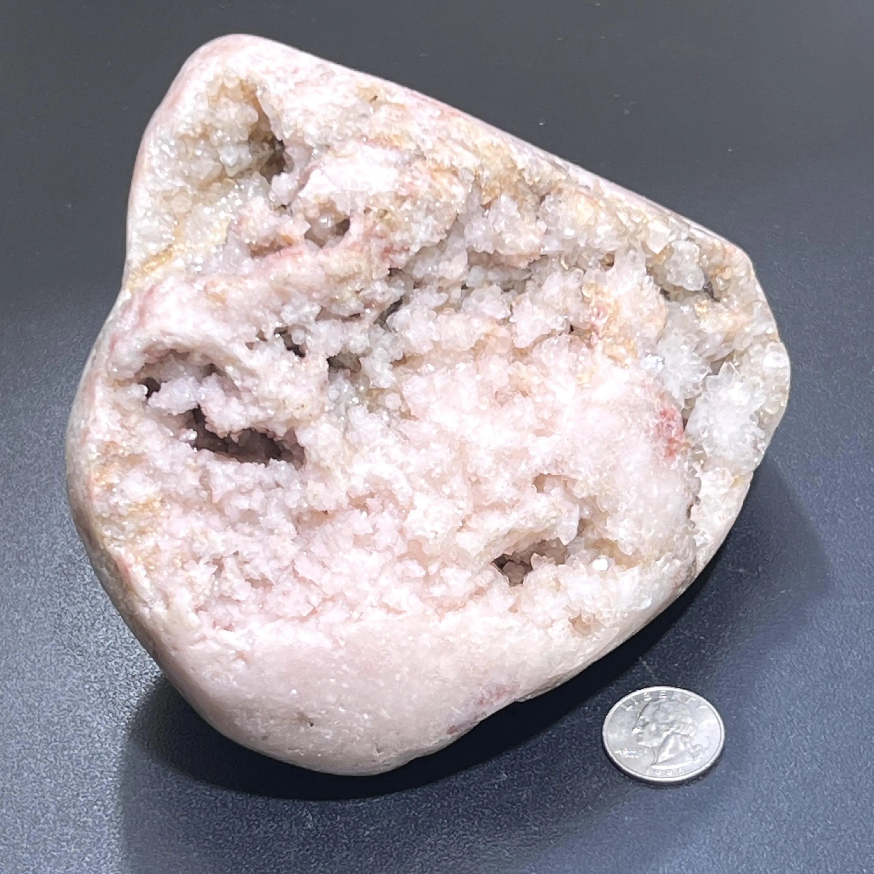 Large Pink Amethyst Druzy Crystal Cluster Standing Freeform Select Polished Carving | Home & Living > Home Decor > Home Accents > Rocks & Geodes | Wiccan Center