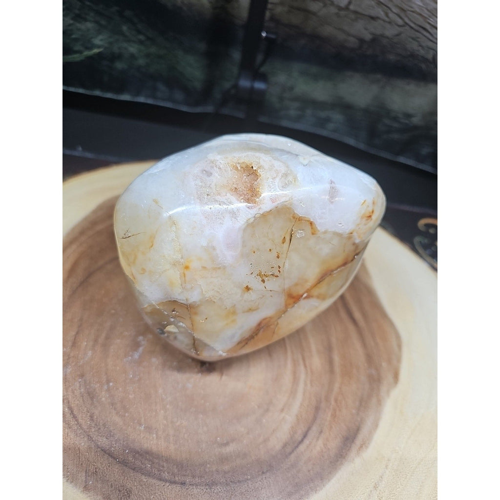 Natural 4.71lb Agate Carnelian Quartz Crystal Geode | Geodes & Clusters | Wiccan Center
