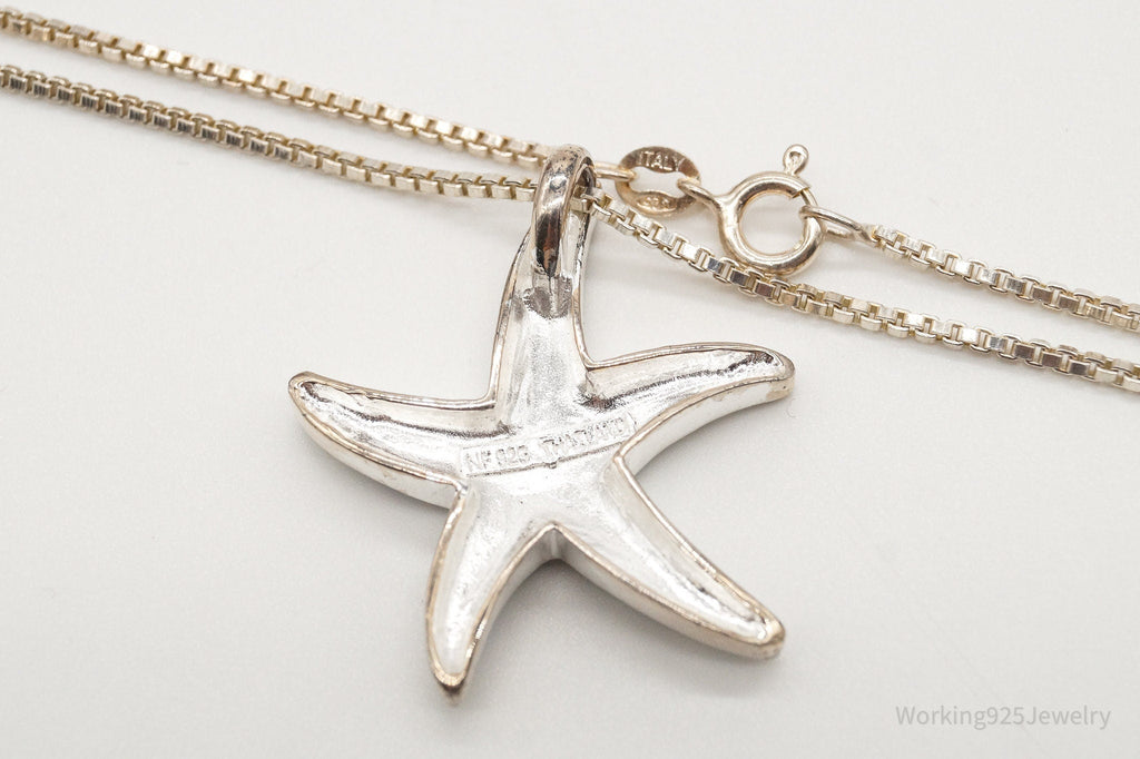 Vintage Paua Abalone Shell Starfish Sea Life Sterling Silver Necklace | Jewelry > Necklaces > Pendants | Wiccan Center