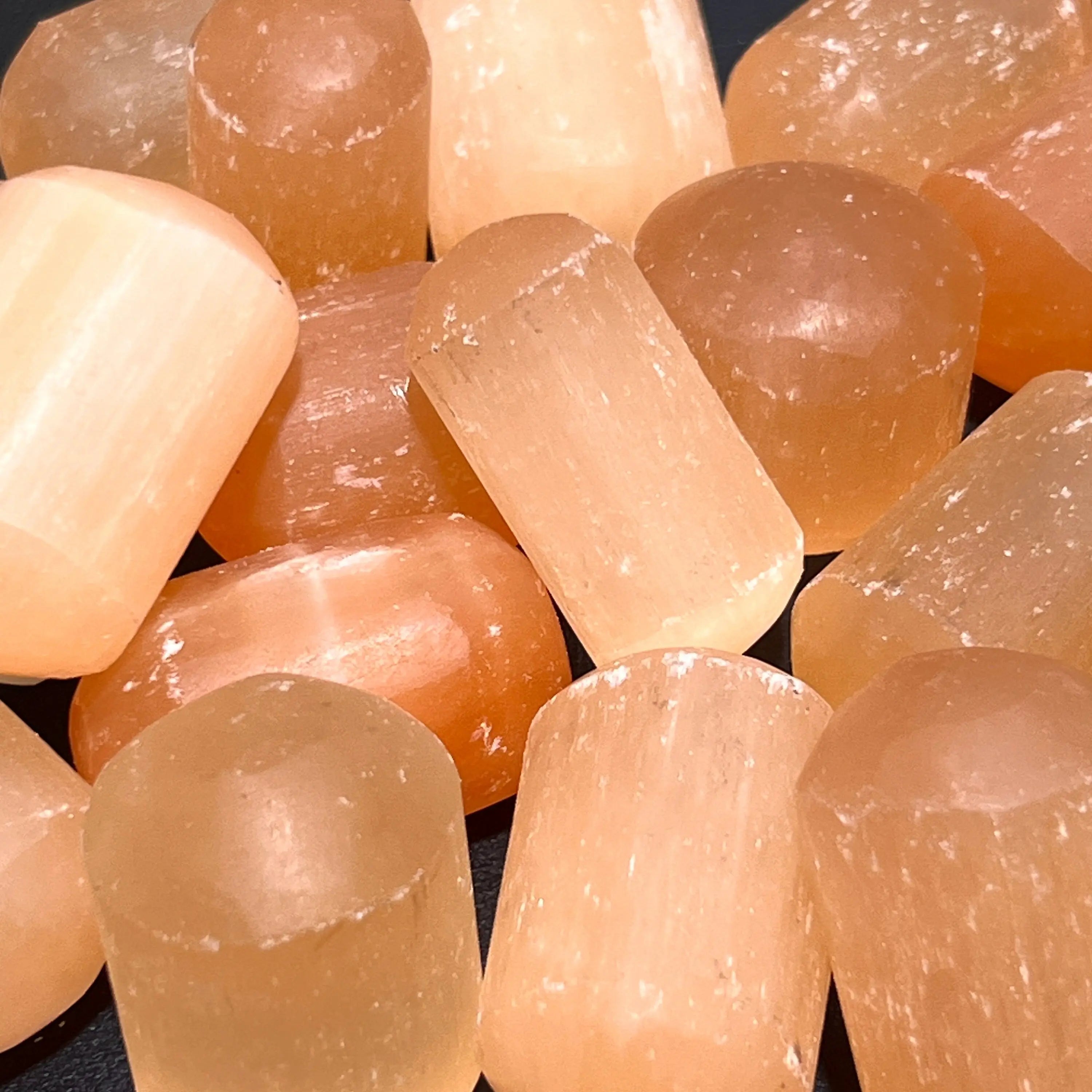 Orange Red Selenite Crystal Tumbled Stones (By The Piece Or Pound) Wholesale | Home & Living > Home Decor > Home Accents > Rocks & Geodes | Wiccan Center