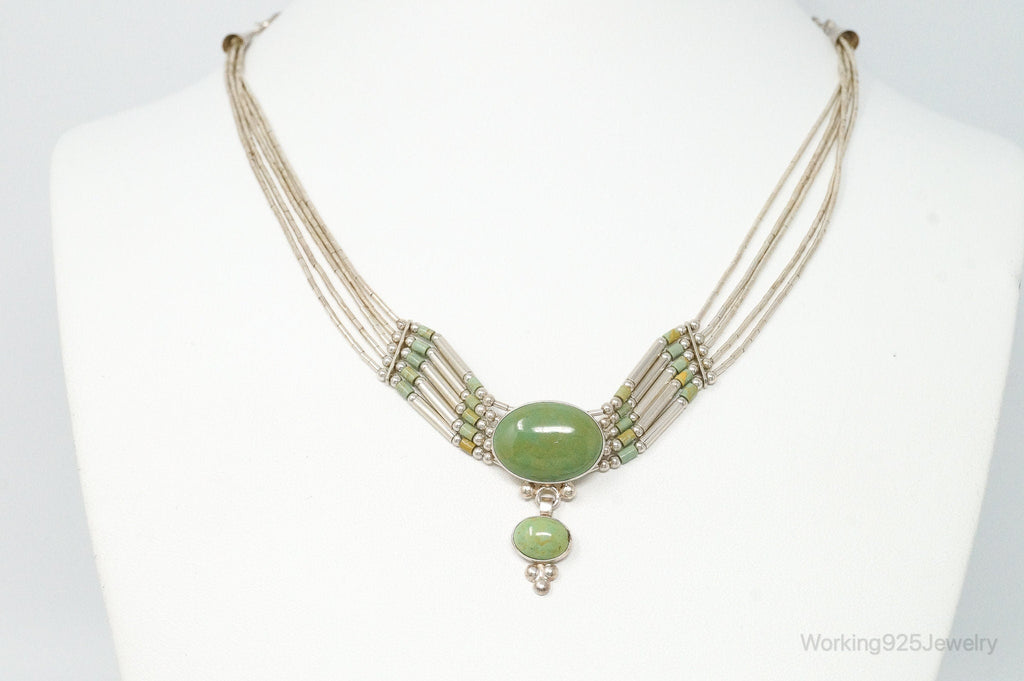 QT Turquoise Pendant On Carolyn Pollack Bead Sterling Silver Necklace Chain | Jewelry > Necklaces | Wiccan Center