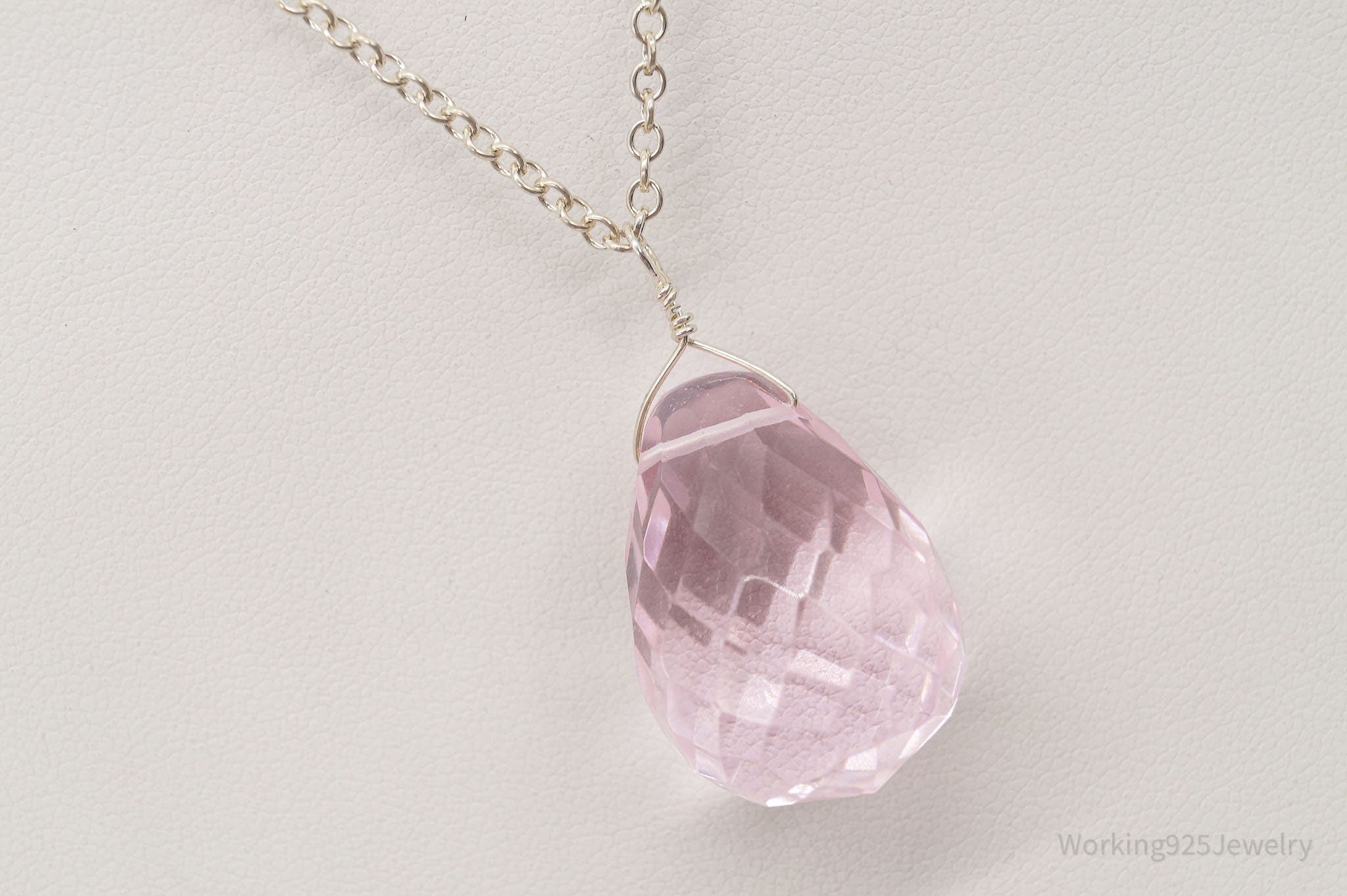 Sandy Designs Large Violet Crystal Sterling Silver Necklace | Jewelry > Necklaces > Pendants | Wiccan Center