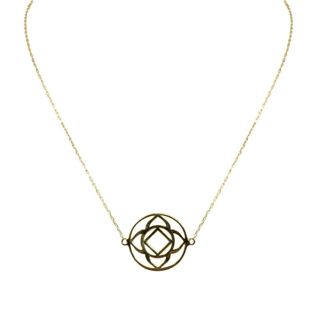 Sterling Silver Gold Overlay Base Chakra Choker (aka. Root Chakra) | Gemstone Jewelry > Necklaces | Wiccan Center