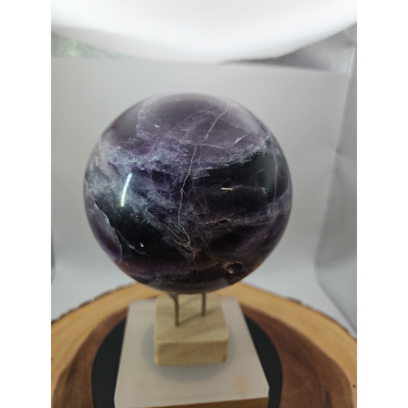 Large Rainbow Fluorite Quartz Crystal Sphere — 6.4 inches, Polished | CrystalCloud Company | Crystal Spheres & Eggs | Wiccan Center
