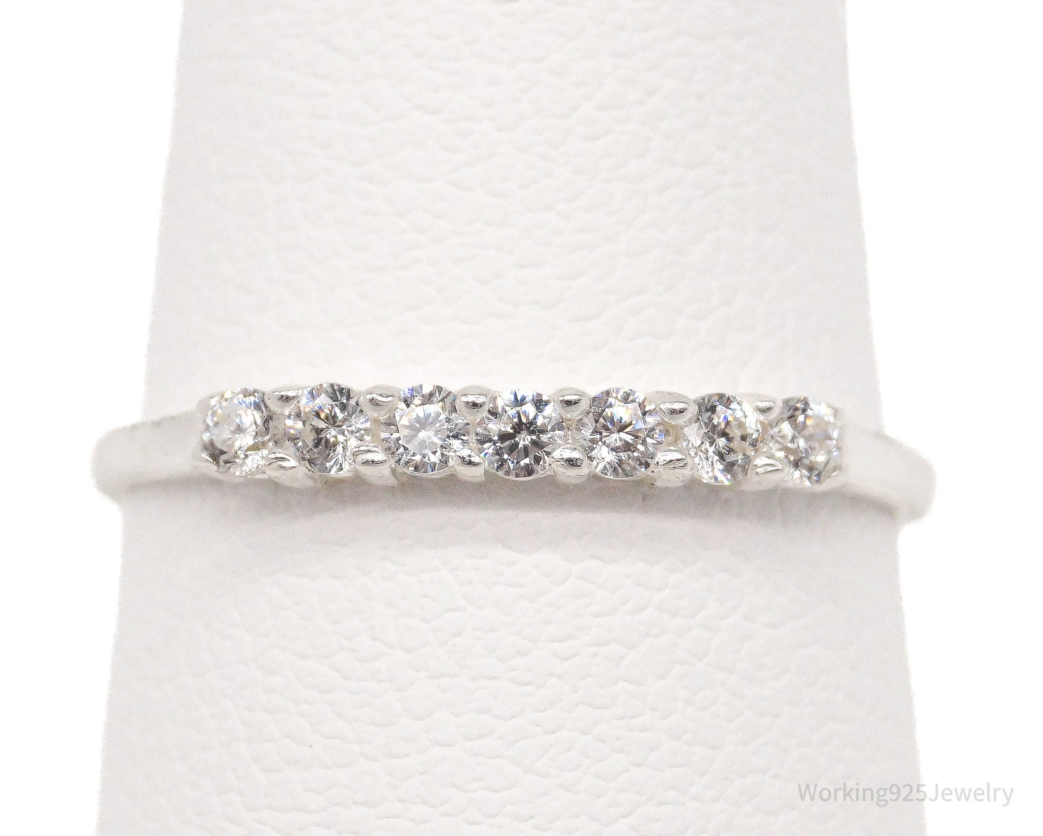 Vintage STE BEE Cubic Zirconia Sterling Silver Ring - Size 7.5 | Jewelry > Rings | Wiccan Center