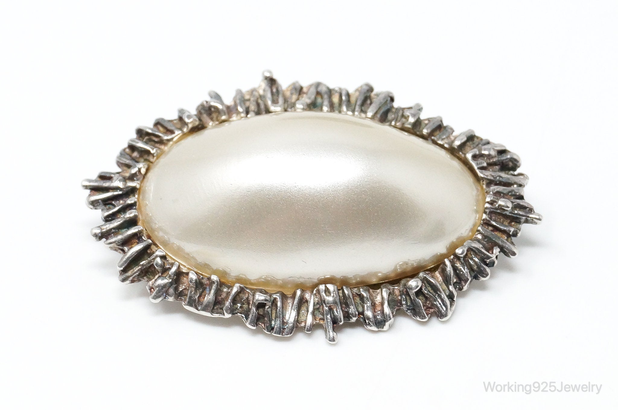 Rare Vintage Astrid Holthe Pearl Sterling Silver Brooch Pin | Jewelry > Brooches, Pins & Clips | Wiccan Center