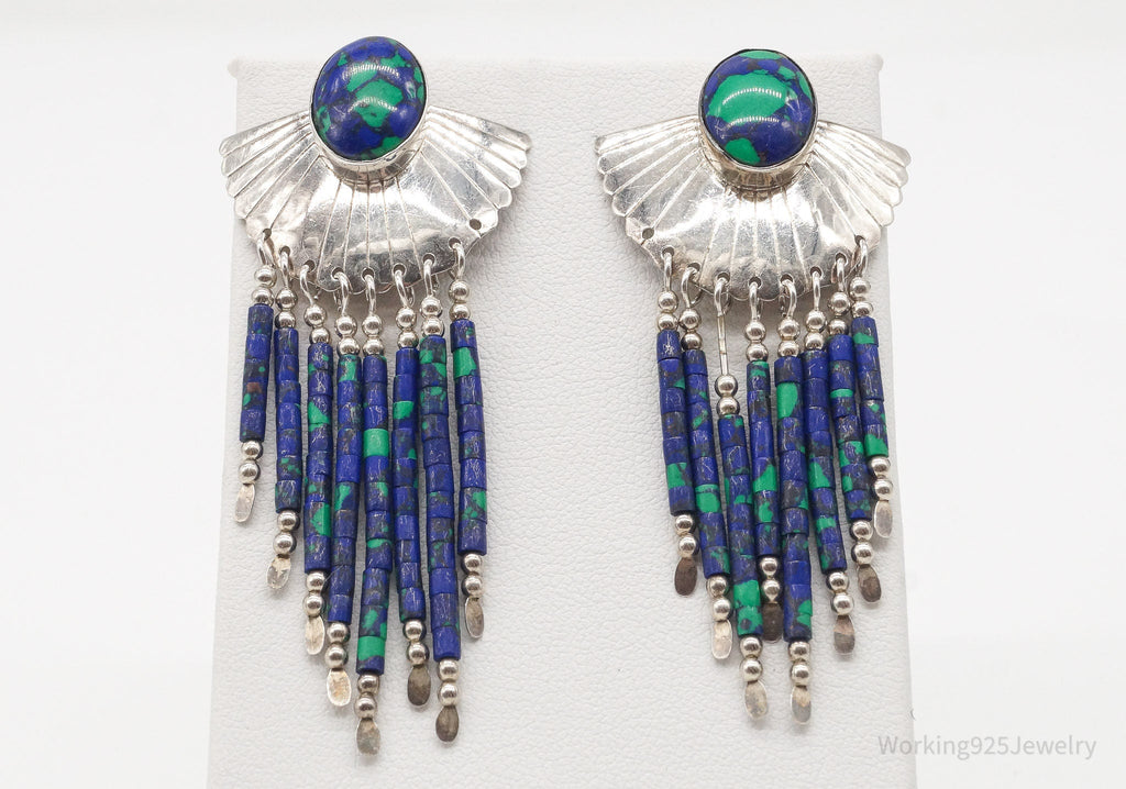 Vintage Native American Azurite Sterling Silver Earrings | Jewelry > Earrings | Wiccan Center