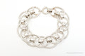 Vintage Designer Napier Modernist Circles Linked Sterling Silver Bracelet | Jewelry > Bracelets | Wiccan Center